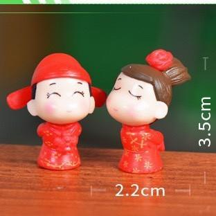 微景觀擺件 創意擺件 喜慶擺件 盆栽裝飾 迷你園藝造景公仔 樹脂公仔 情侶公仔 婚禮佈值 蛋糕裝飾 拍攝道具 迷你場景-細節圖4