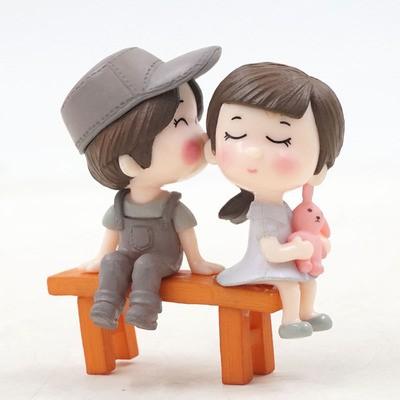 微景觀擺件 創意擺件 喜慶擺件 盆栽裝飾 迷你園藝造景公仔 樹脂公仔 情侶公仔 婚禮佈值 蛋糕裝飾 拍攝道具 迷你場景-細節圖6