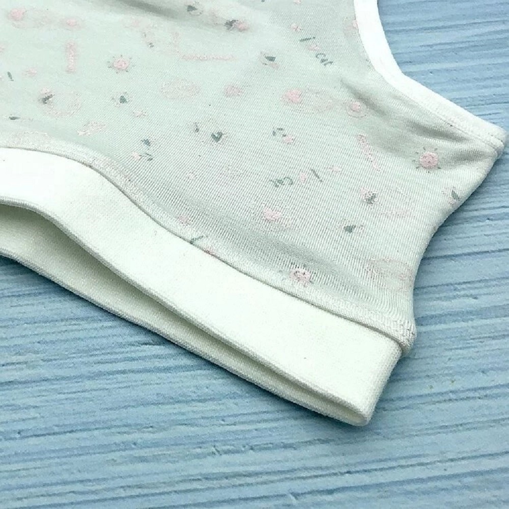 【annypepe】成長內衣 短版背心型 奧地利天絲 小肥貓-粉綠色 140～165 (成長型內衣 少女內衣)-細節圖4