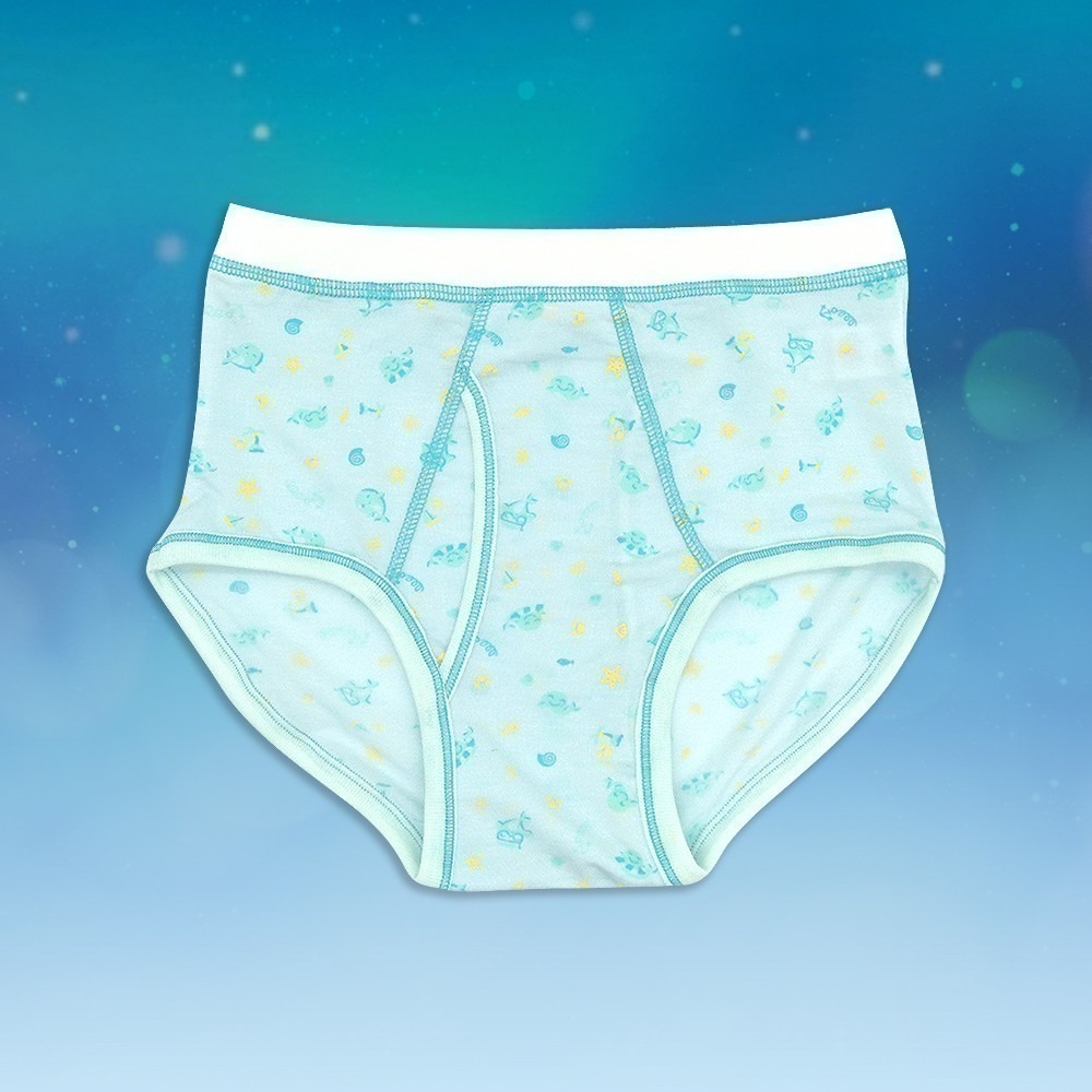 【annypepe】男童三角褲 奧地利天絲 快樂小鯨-水色100~150（兒童內褲 男童內褲）-細節圖2