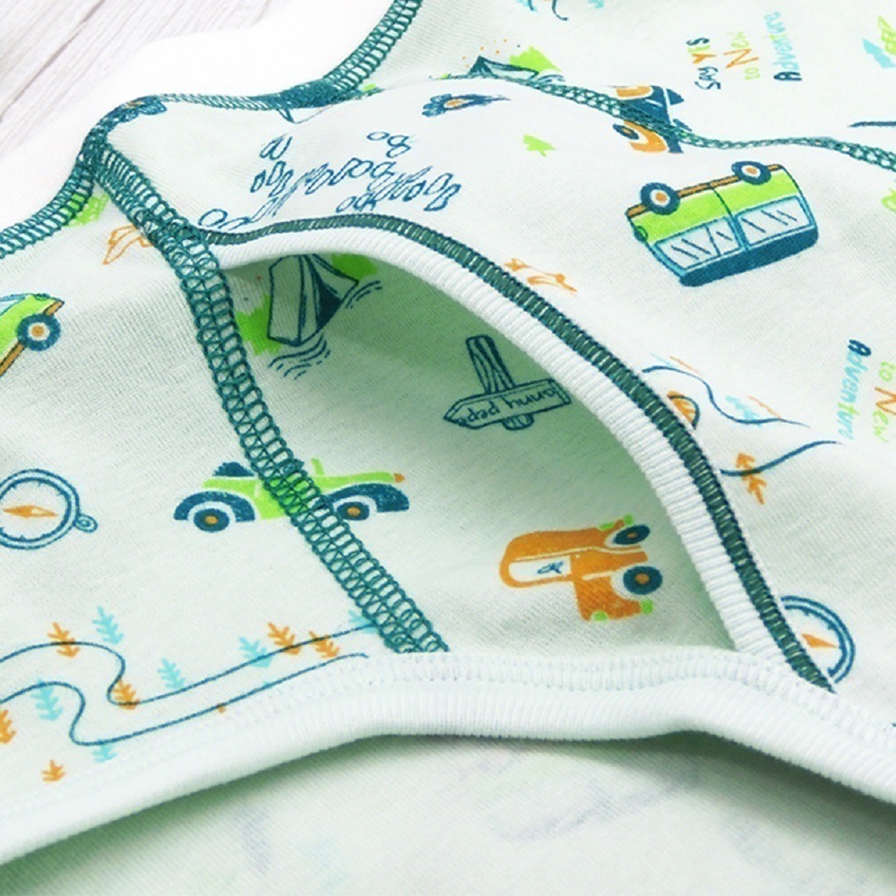 【annypepe】男童三角褲 純棉 來去露營-粉綠110～150 (兒童內褲 男童內褲)-細節圖4