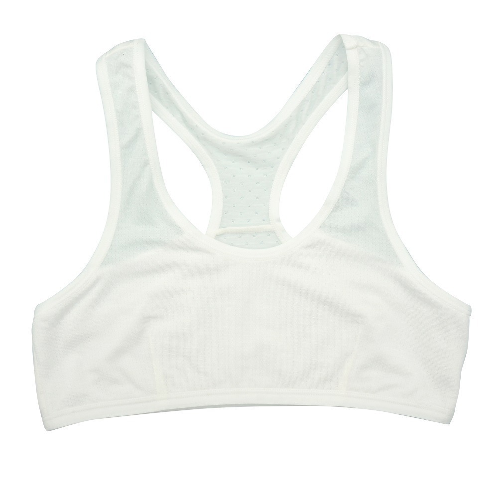 【annypepe】成長內衣 短版運動型 奧地利天絲 QQ 緹花-米白130～165 (成長型內衣 少女內衣)-細節圖3