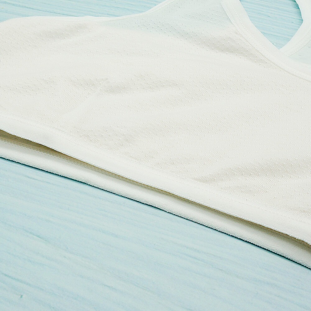 【annypepe】成長內衣 短版運動型 奧地利天絲 QQ 緹花-米白130～165 (成長型內衣 少女內衣)-細節圖8