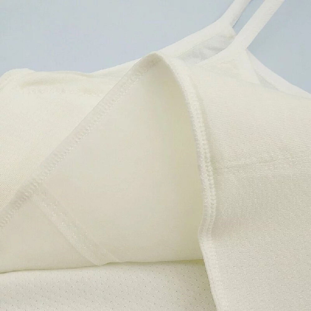 【annypepe】成長內衣二階 長版肩帶型 奧地利天絲 QQ 洞洞緹花-米色150～165(成長型內衣 少女內衣)-細節圖8