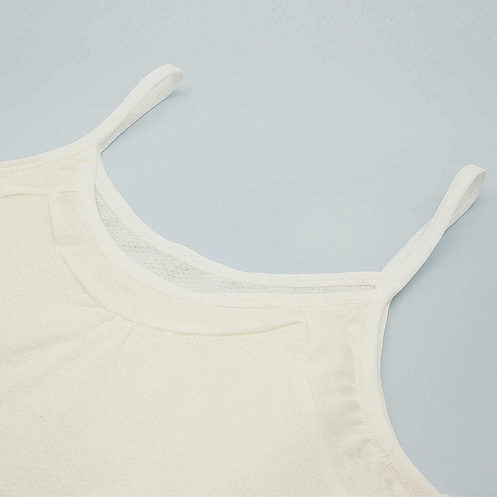 【annypepe】成長內衣二階 長版肩帶型 奧地利天絲 QQ 洞洞緹花-米色150～165(成長型內衣 少女內衣)-細節圖4