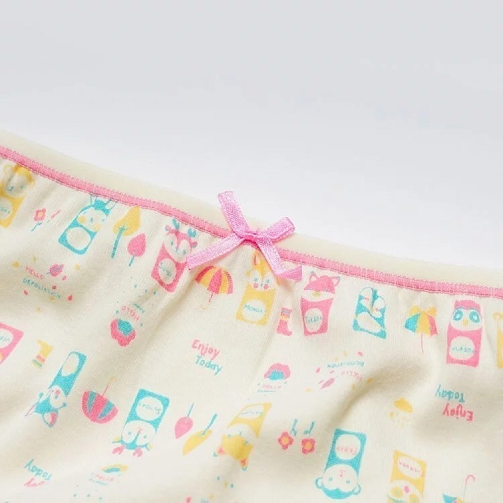【annypepe】女童三角褲 純棉 動物小伙伴-米黃100～140 (兒童內褲 女童內褲)-細節圖3