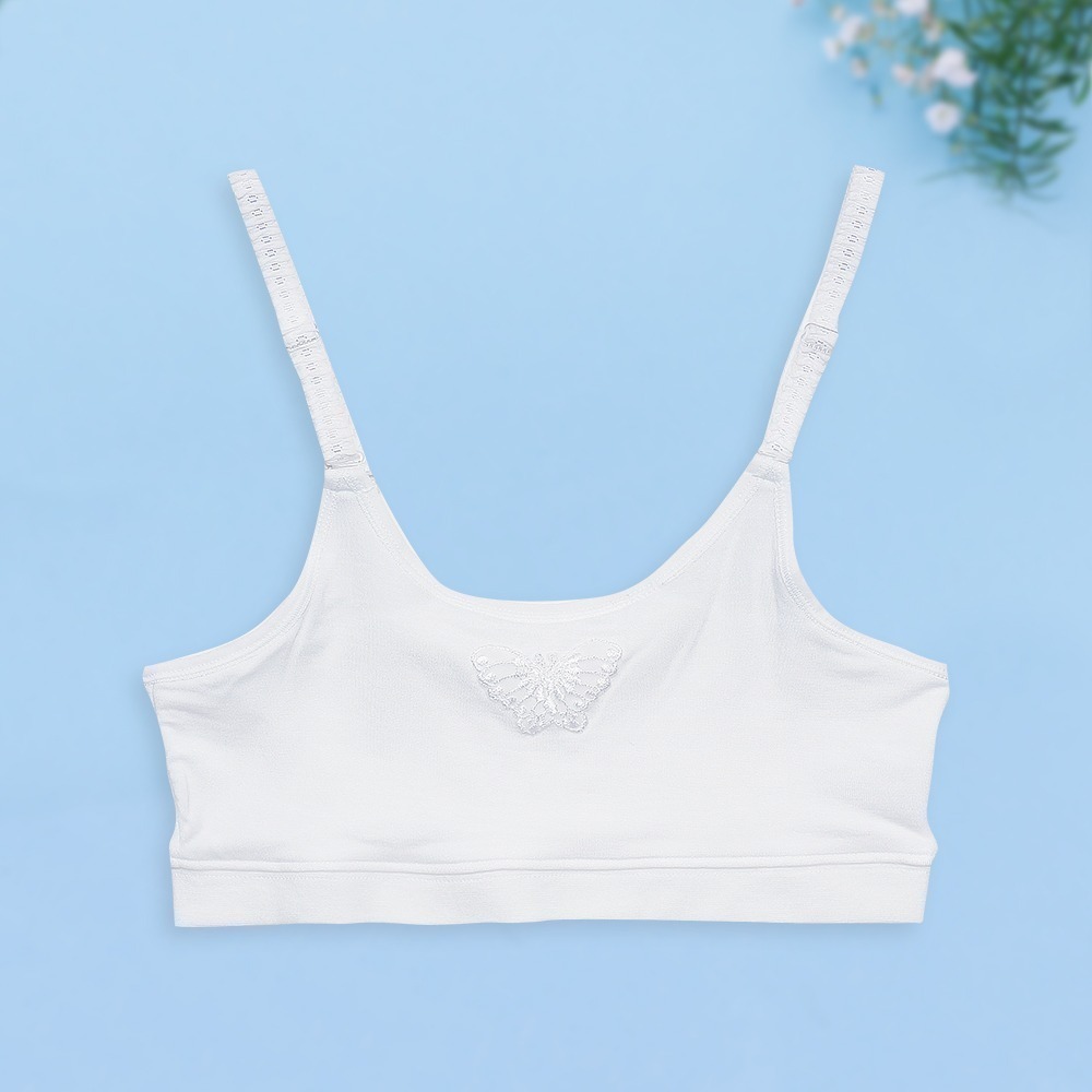 【annypepe】成長內衣 短版可調肩帶型 奧地利天絲-白140～165 (成長型內衣 少女內衣)-細節圖3