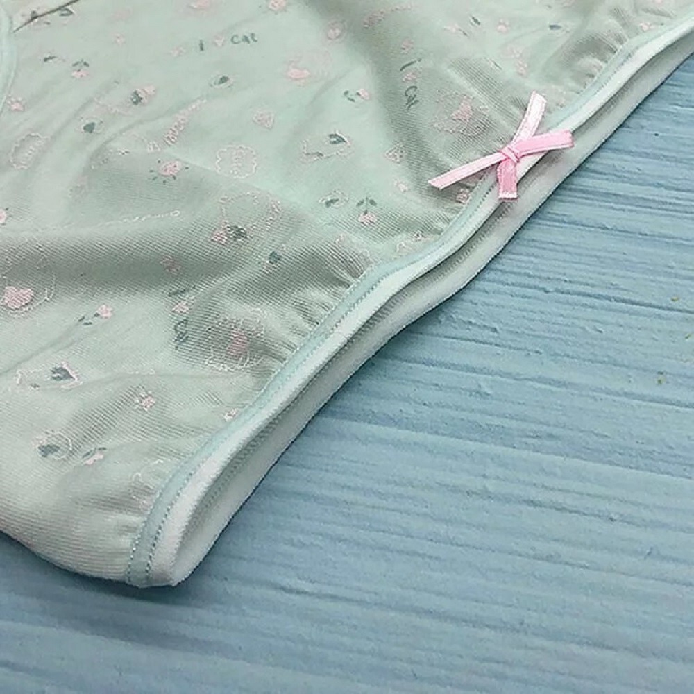 【annypepe】女童三角褲 奧地利天絲 小肥貓-粉綠110～150 (兒童內褲 女童內褲)-細節圖3