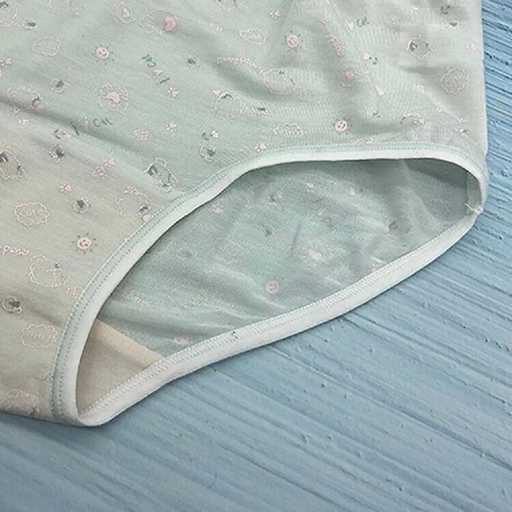 【annypepe】女童三角褲 奧地利天絲 小肥貓-粉綠110～150 (兒童內褲 女童內褲)-細節圖5