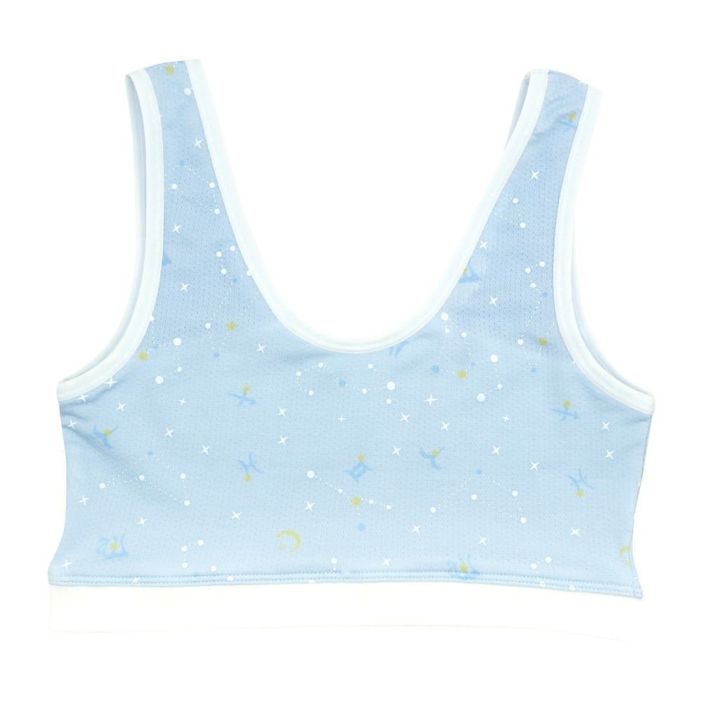 【annypepe】成長內衣 短版背心型 奧地利天絲 QQ洞洞緹花 星辰-紫藍130～165 (成長型內衣 少女內衣)-細節圖2