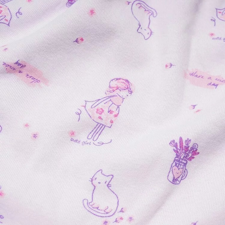 【annypepe】女童三角褲 純棉 貓和女孩-紫100～150 (兒童內褲 女童內褲)-細節圖6