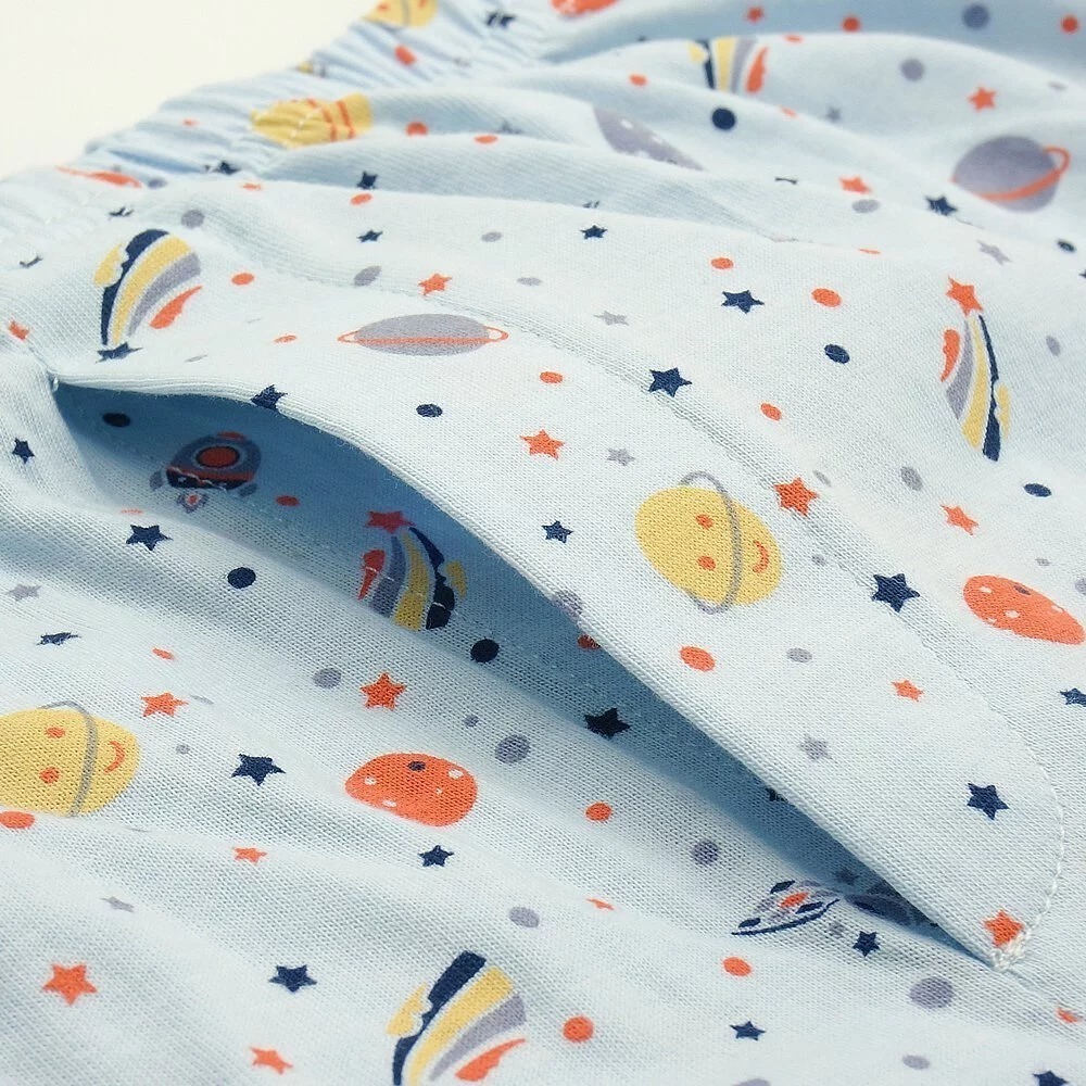 【annypepe】男童平口褲 純棉 行星組曲-藍灰140～150 (兒童內褲 男童內褲)-細節圖4