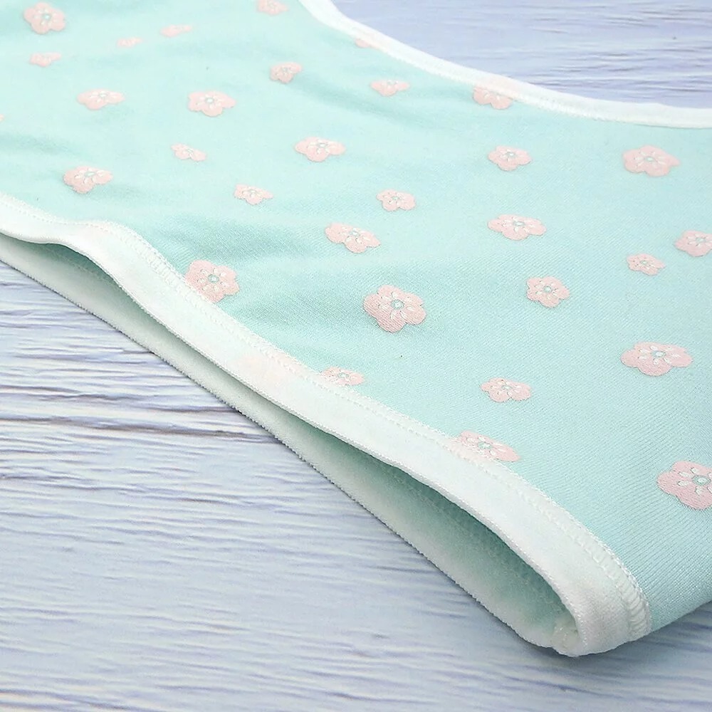 【annypepe】成長內衣 短版肩帶型 莫代爾 V3 超涼感 花之舞-琉璃藍130～165 (成長型內衣 少女內衣)-細節圖7