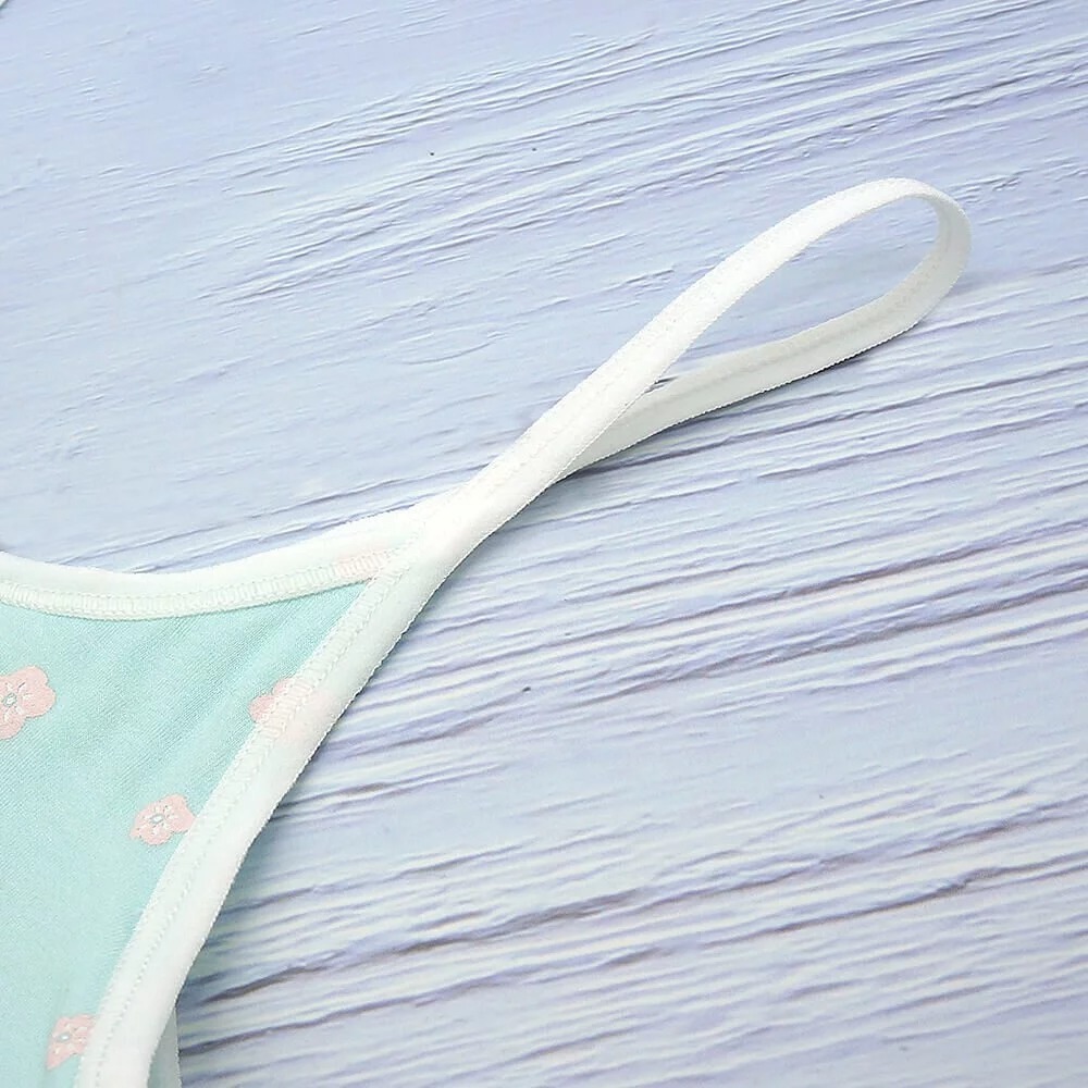 【annypepe】成長內衣 短版肩帶型 莫代爾 V3 超涼感 花之舞-琉璃藍130～165 (成長型內衣 少女內衣)-細節圖9