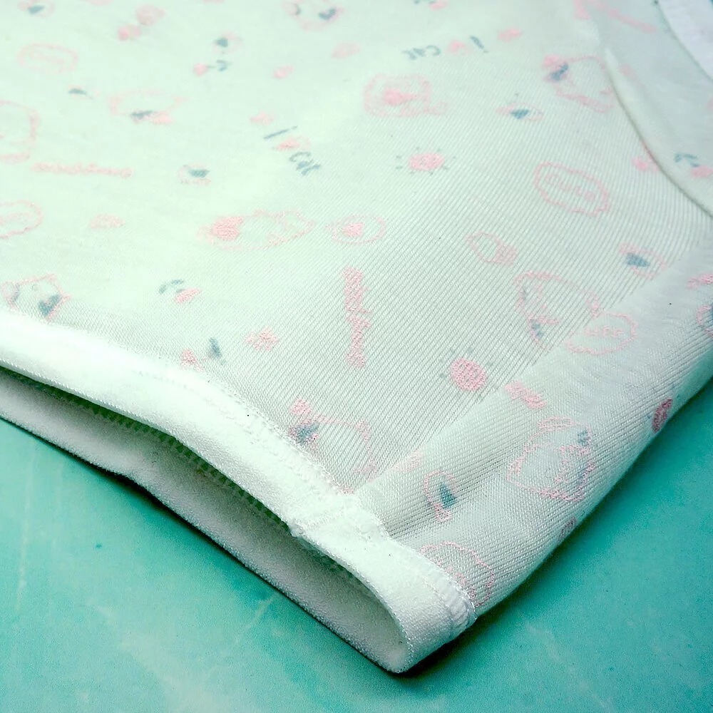 【annypepe】成長內衣二階 短版肩帶型 奧地利天絲 小肥貓-粉綠140～165 (成長型內衣 少女內衣)-細節圖6