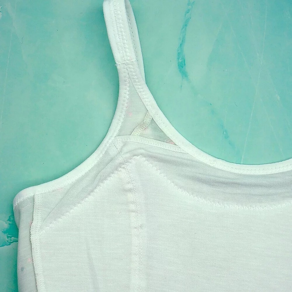 【annypepe】成長內衣二階 短版肩帶型 奧地利天絲 小肥貓-粉綠140～165 (成長型內衣 少女內衣)-細節圖7