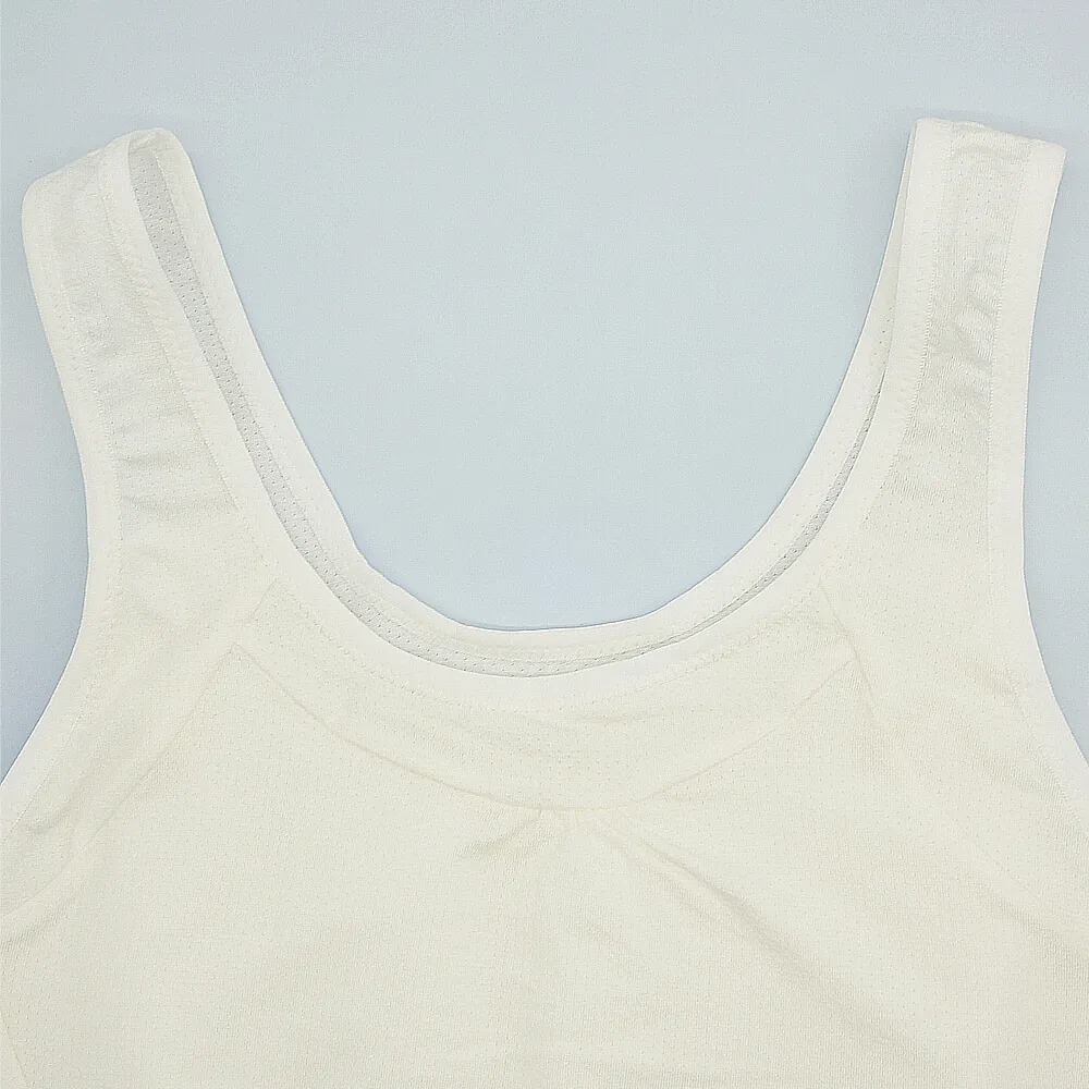 【annypepe】成長內衣二階 短版背心型 奧地利天絲 QQ 洞洞緹花-米色150～165 (成長型內衣 少女內衣)-細節圖3