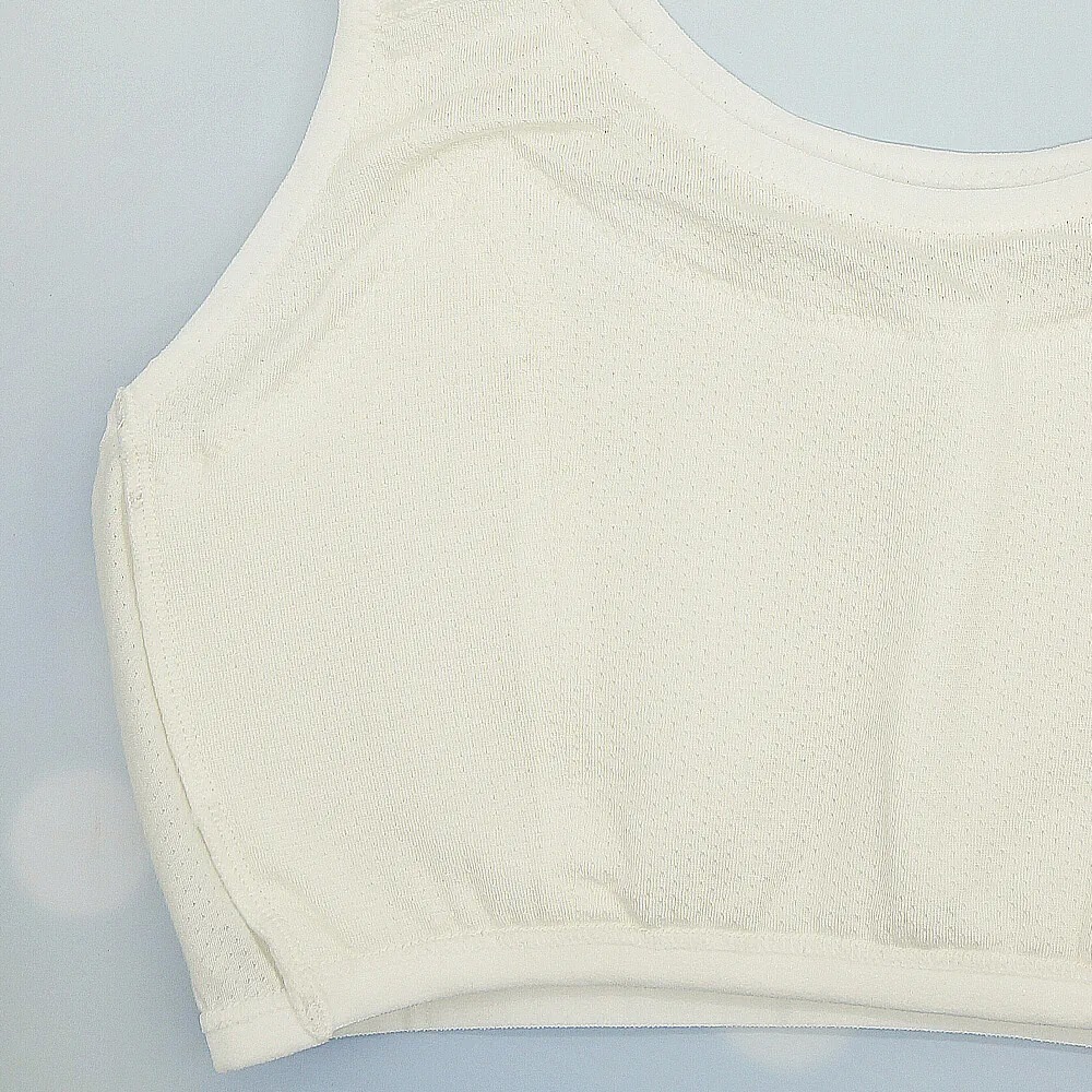 【annypepe】成長內衣二階 短版背心型 奧地利天絲 QQ 洞洞緹花-米色150～165 (成長型內衣 少女內衣)-細節圖8