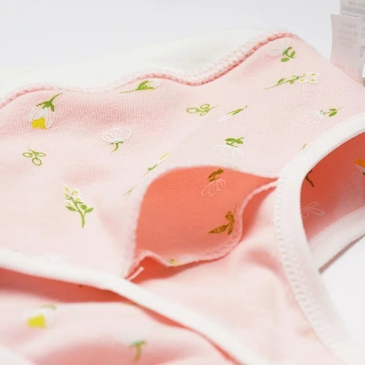 【annypepe】成長內衣 短版背心型 純棉 小白花-粉紅130~165 (成長型內衣 少女內衣)-細節圖6
