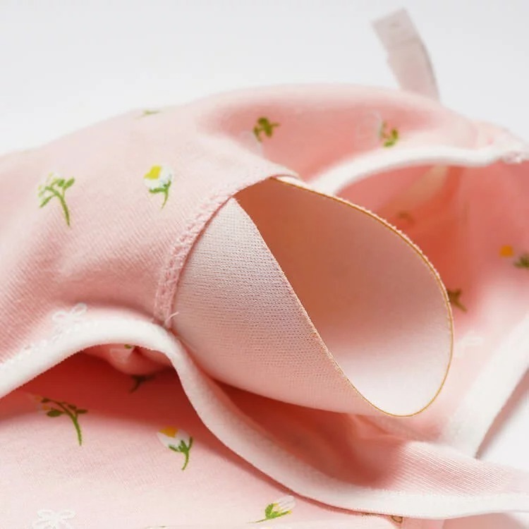 【annypepe】成長內衣 短版背心型 純棉 小白花-粉紅130~165 (成長型內衣 少女內衣)-細節圖7