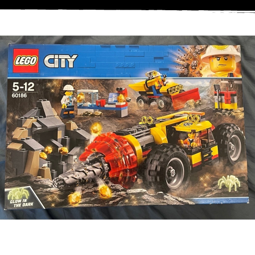 【絕版品】LEGO 60186 樂高 重型採礦鑽孔機 全新未拆封 城市系列
