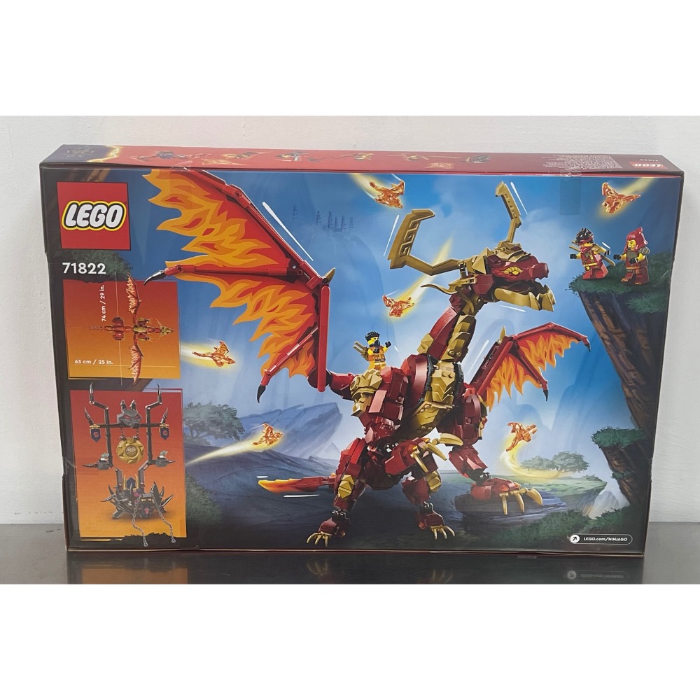 【絕版品】 LEGO 71822 動態來源龍 樂高 全新未拆封 旋風忍者系列-細節圖2