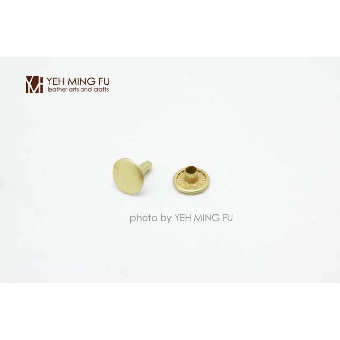 【10*12mm固定釦-霧黃銅色】《葉明福皮革創作工房》-細節圖2