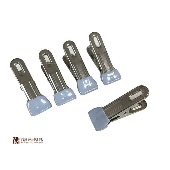 【不鏽鋼皮革固定夾-5入】強力夾/菜單夾/貼合固定夾/防傷夾《葉明福皮革創作工房》-細節圖2