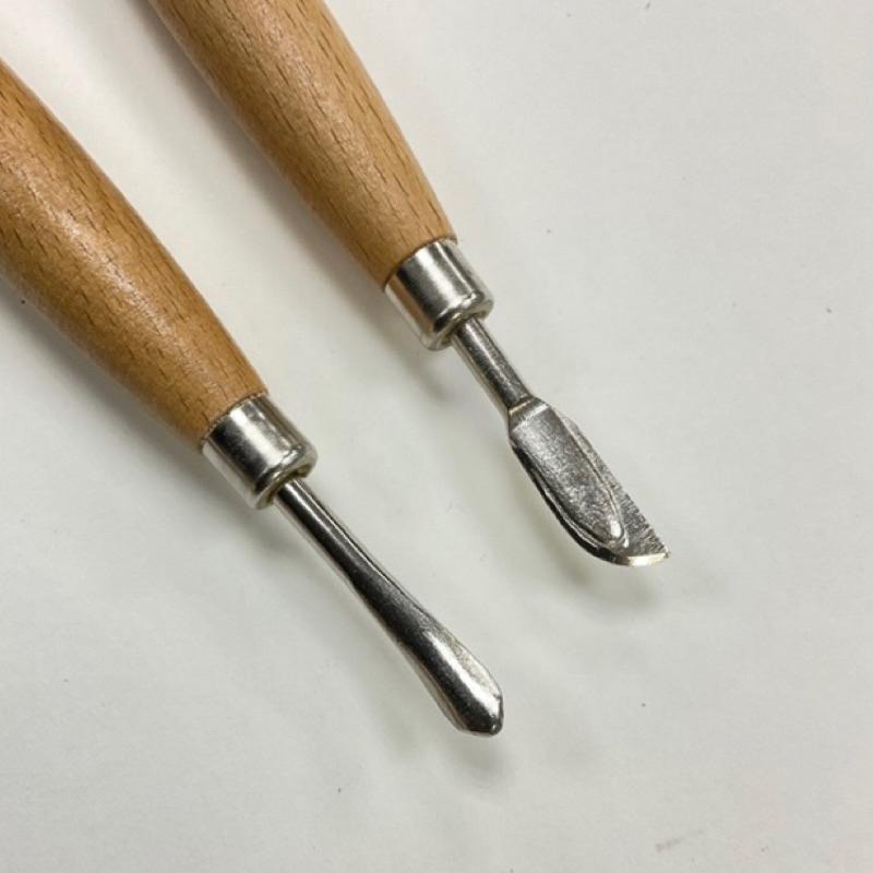 單支【雙頭壓擦塑型筆】壓擦器/塑型筆 / 皮雕/皮花/皮塑工具《葉明福皮革創作工房》-細節圖3