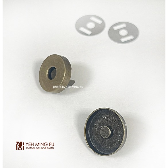 【18mm雙腳全蓋磁釦-任選一色】蓋式磁扣/全蓋磁扣/強力磁鐵/插式磁扣/強力磁扣/皮革皮雕材料《葉明福皮革創作工房》-細節圖3