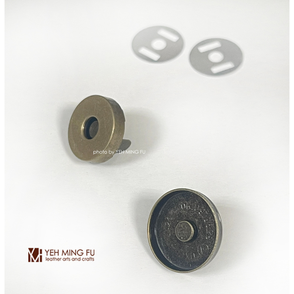 【18mm雙腳全蓋磁釦-任選一色】蓋式磁扣/全蓋磁扣/強力磁鐵/插式磁扣/強力磁扣/皮革皮雕材料《葉明福皮革創作工房》-細節圖4
