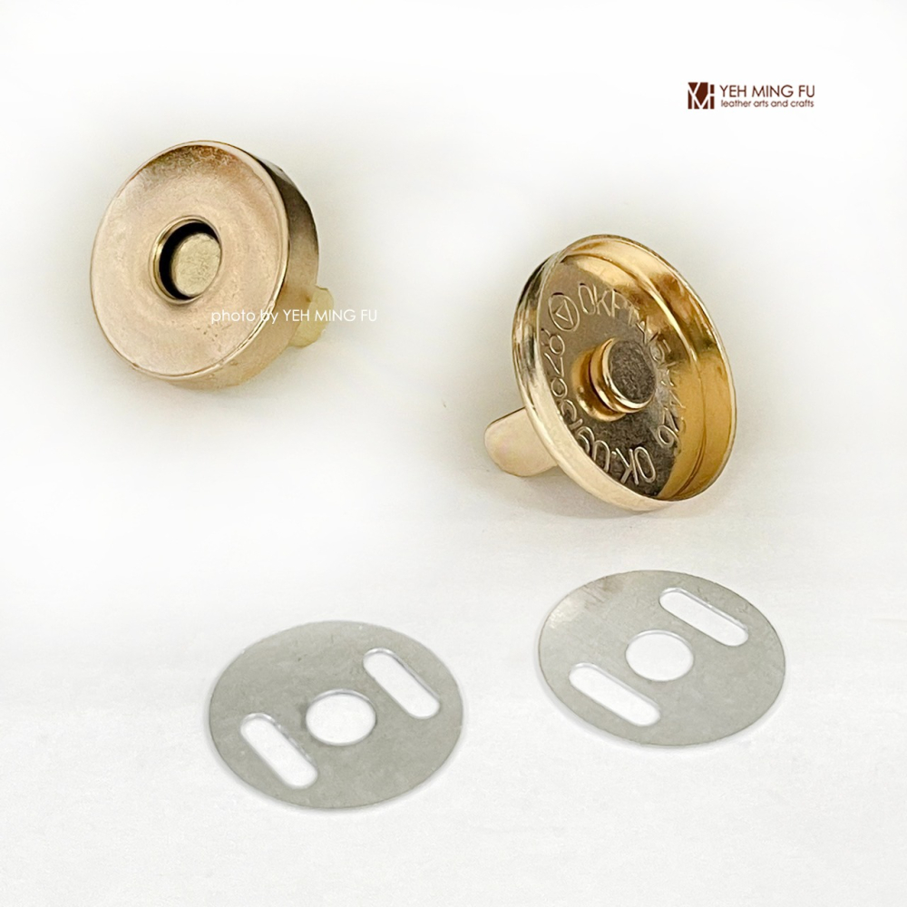 【18mm雙腳全蓋磁釦-任選一色】蓋式磁扣/全蓋磁扣/強力磁鐵/插式磁扣/強力磁扣/皮革皮雕材料《葉明福皮革創作工房》-細節圖6