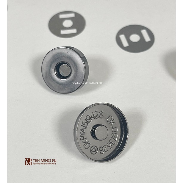 【18mm雙腳全蓋磁釦-任選一色】蓋式磁扣/全蓋磁扣/強力磁鐵/插式磁扣/強力磁扣/皮革皮雕材料《葉明福皮革創作工房》-細節圖8