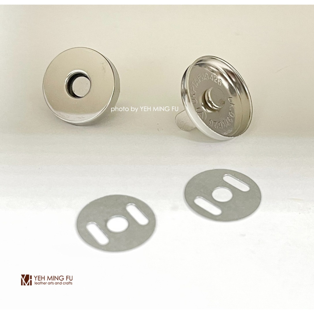 【18mm雙腳全蓋磁釦-任選一色】蓋式磁扣/全蓋磁扣/強力磁鐵/插式磁扣/強力磁扣/皮革皮雕材料《葉明福皮革創作工房》-細節圖9