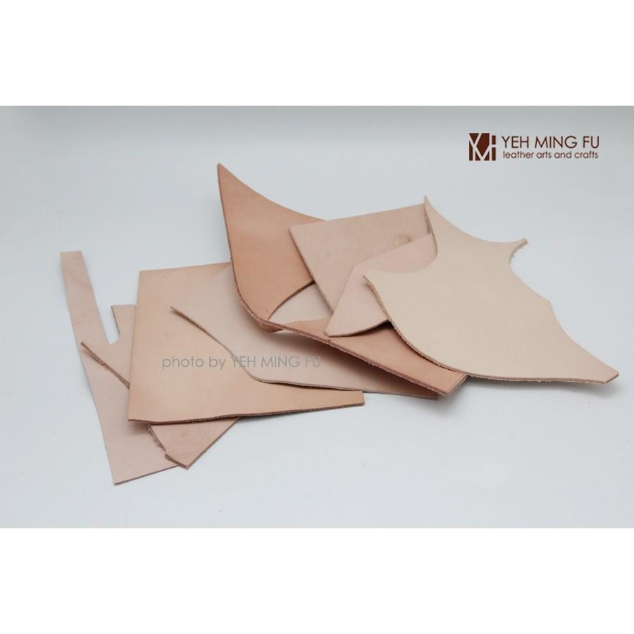 【植鞣皮邊料 約1000g，厚度約0.8-3.6mm(恕不指定厚度)】超值特惠200元皮革碎料《葉明福皮革創作工房》-細節圖3