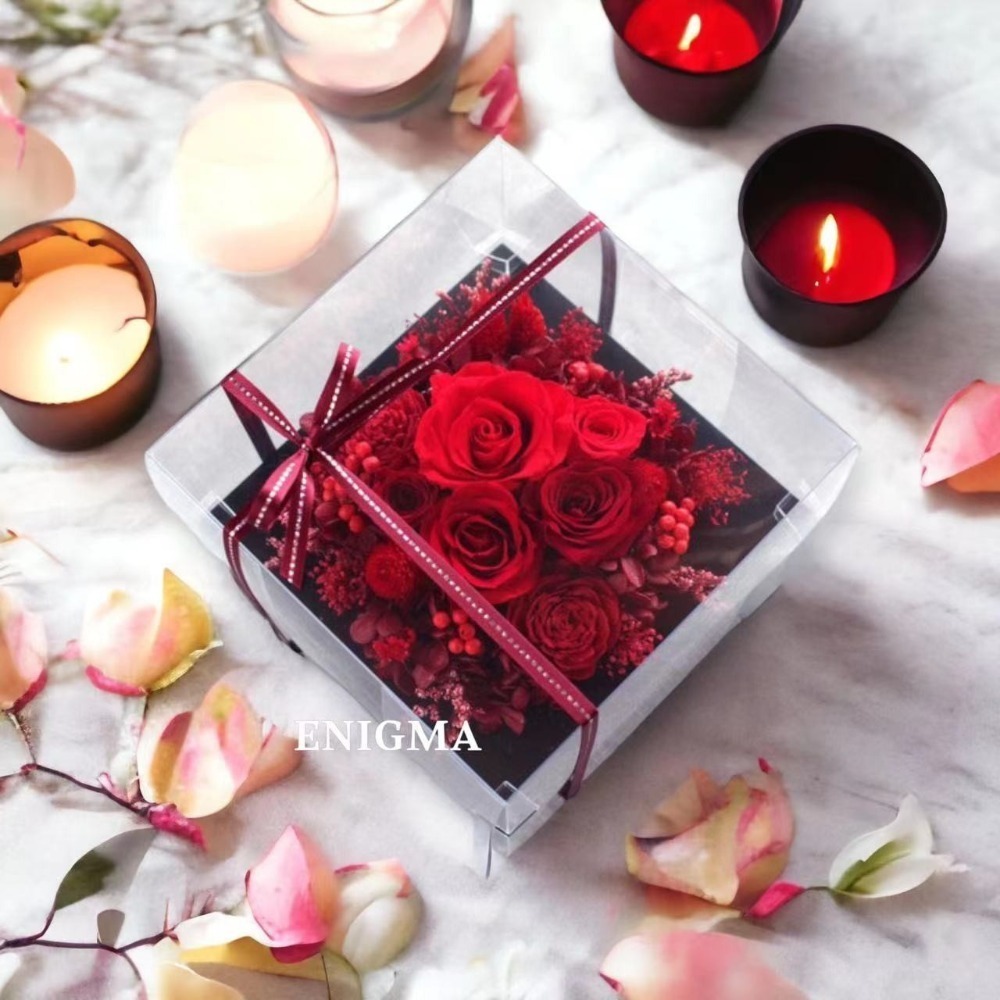 《熾愛之心》豔紅色永生花相框裝飾/可擴香/可壁掛/紀念日/生日禮物/開業慶典/喬遷新居-細節圖6