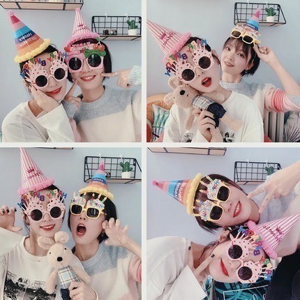 生日眼鏡 搞怪KUSO😎台灣現貨😎生日眼鏡 慶生道具 生日道具 生日髮箍 造型眼鏡 生日 生日快樂 生日帽 慶生-細節圖3