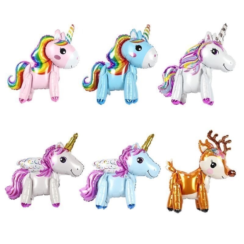 獨角獸站立氣球🎊24小時出貨🎊4D飛天馬氣球 生日佈置立體組裝氣球 生日禮物派對慶生舞會佈置 儀式道具氣氛聖誕節拍照-細節圖8