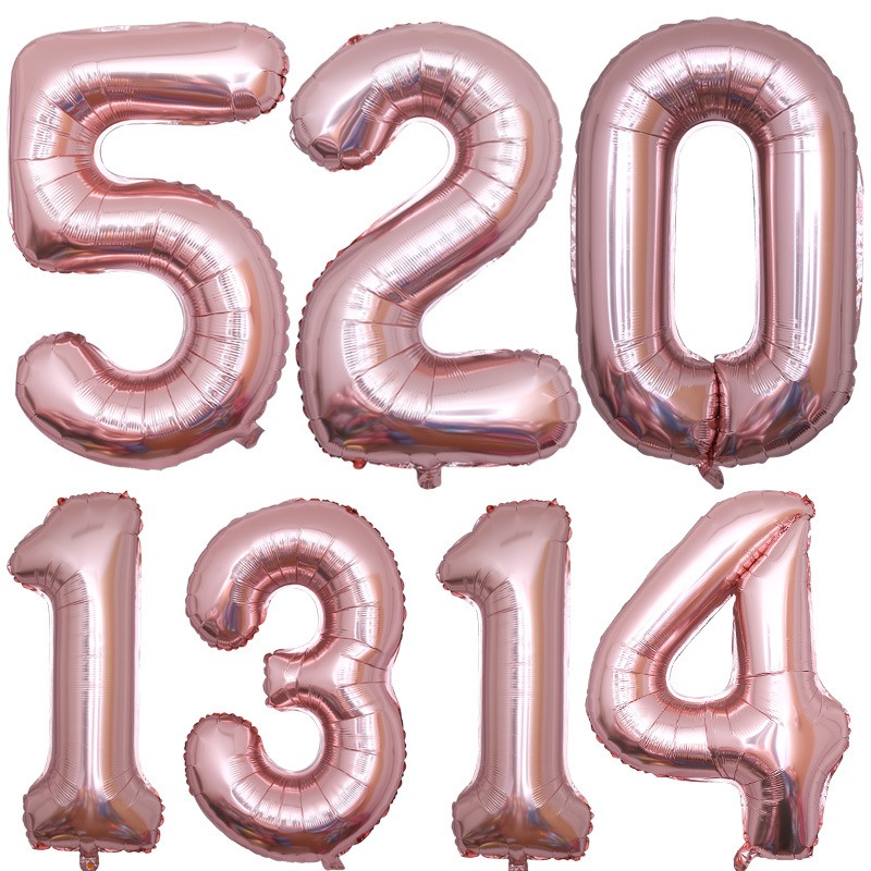 生日氣球 超大數字氣球🎊台灣現貨🎊40吋 金 銀 玫瑰 生日佈置 生日禮物 網紅慶生舞會佈置 情人節告白求婚結婚-細節圖3