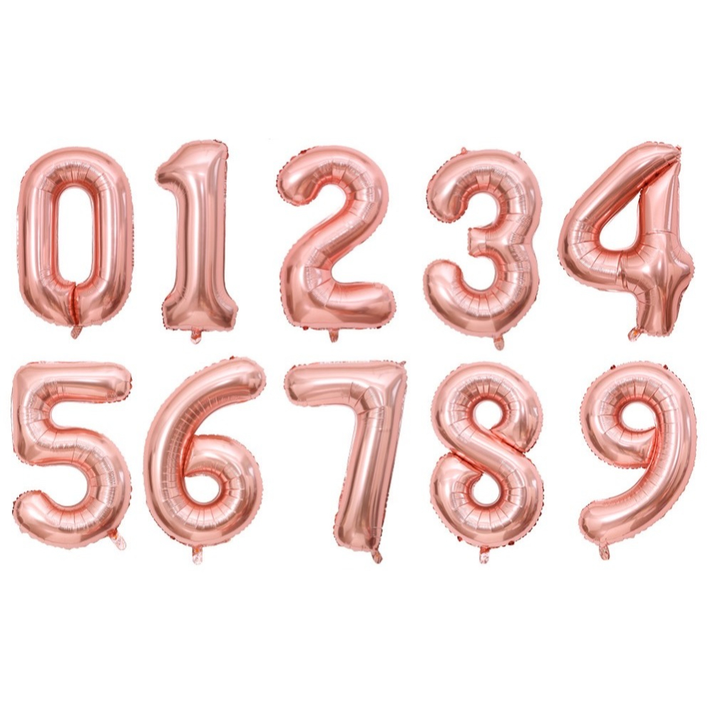 生日氣球 超大數字氣球🎊台灣現貨🎊40吋 金 銀 玫瑰 生日佈置 生日禮物 網紅慶生舞會佈置 情人節告白求婚結婚-細節圖6