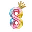 漸層皇冠數字氣球🎊24小時出貨🎊生日佈置40吋數字 生日禮物兒童PARTY慶生舞會佈置網紅求婚結婚 週歲慶祝儀式道具-規格圖11