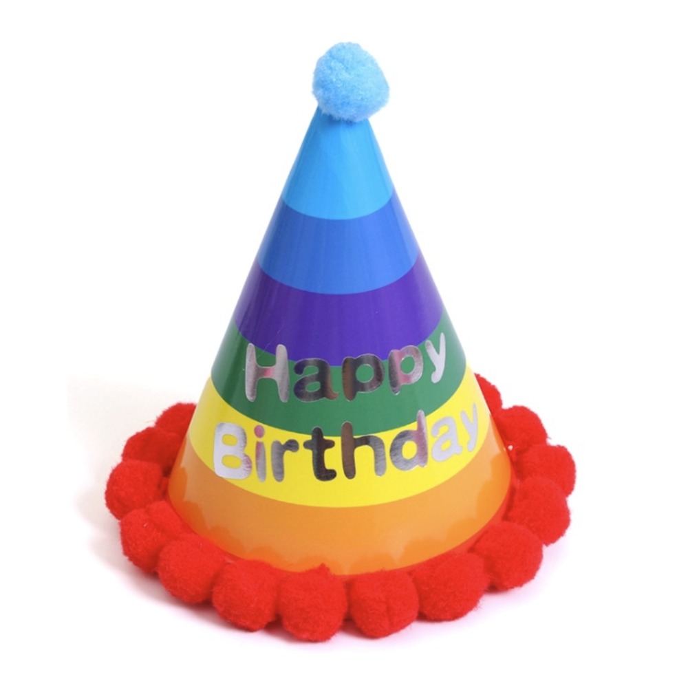 派對生日帽 🎊台灣出貨🎊 派對帽 毛球派對帽 生日帽 壽星帽 生日佈置 週歲佈置 拍照道具 收涎 抓周 慶生-規格圖11