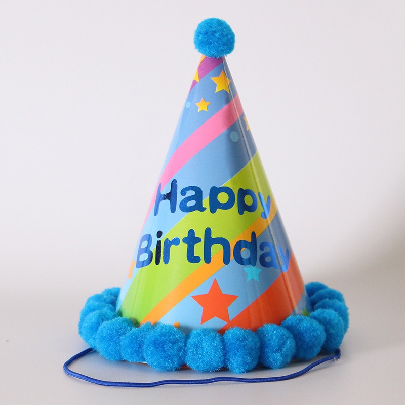 派對生日帽 🎊台灣出貨🎊 派對帽 毛球派對帽 生日帽 壽星帽 生日佈置 週歲佈置 拍照道具 收涎 抓周 慶生-規格圖11