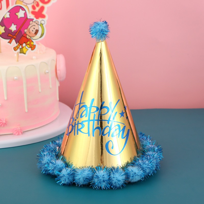 派對生日帽 🎊台灣出貨🎊 派對帽 毛球派對帽 生日帽 壽星帽 生日佈置 週歲佈置 拍照道具 收涎 抓周 慶生-規格圖11