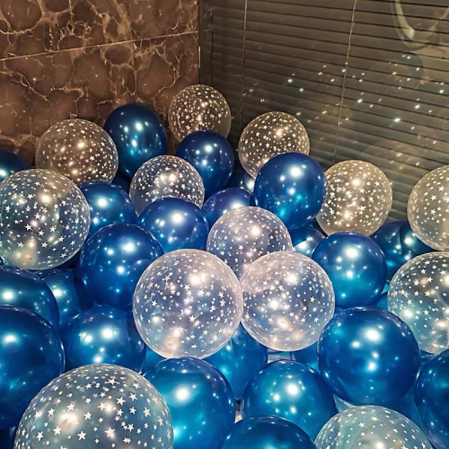乳膠氣球 滿天星氣球🎊台灣現貨🎊透明星星 金屬氣球 復古氣球 生日慶生派對 婚房 新房 慶生舞會佈置 婚禮儀式道具