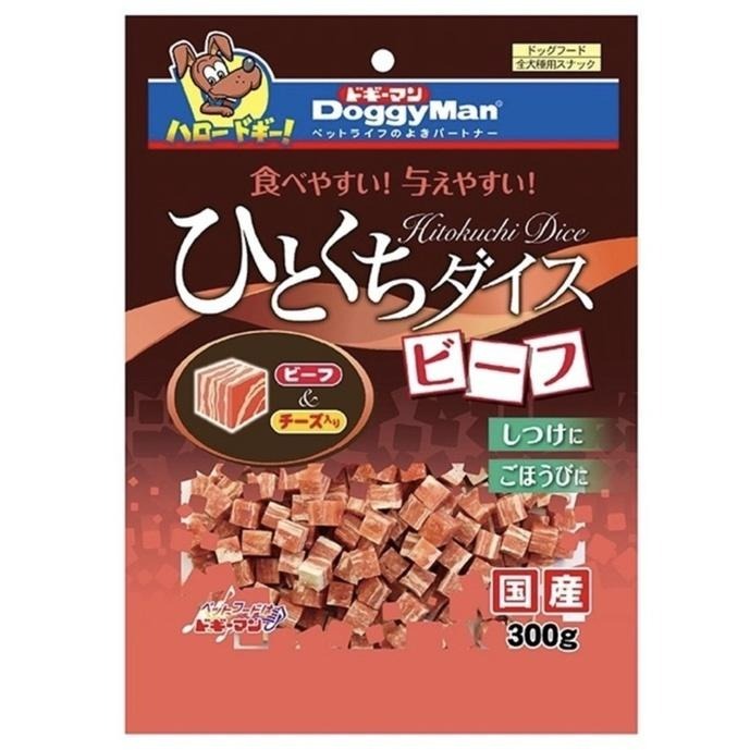 ✨【168汪喵】✨🔥新品👍DoggyMan 骰子牛肉塊 魚肉風味雞肉塊 300g 超值包 大骰子 小骰子 訓練-細節圖2