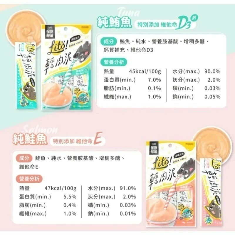 ✨【168汪喵】✨LITÖ! 輕肉泥 10G×4條【怪獸部落】 寵物零食 貓肉泥 貓零食 肉泥-規格圖6