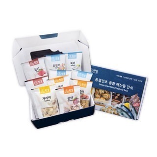 ✨【168汪喵】✨韓國  漢江極鮮凍乾零食分享盒 10包入 章魚 扇貝 魷魚 鱈魚 鮭魚 【狗零食】【貓零食】-規格圖9