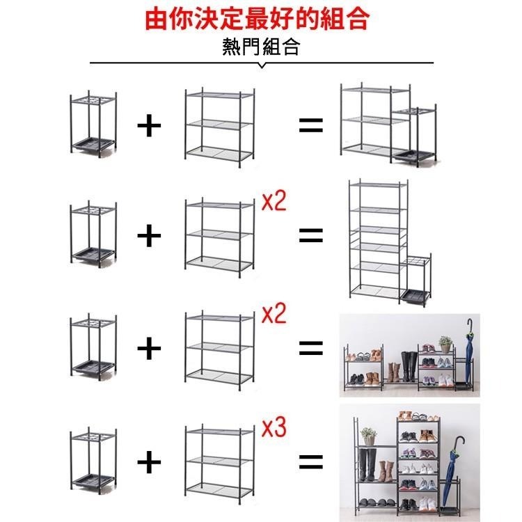 職人手藝-可調式三層鞋架 MIT台灣製造 【拜爾家居】組合鞋架 層架 收納架 高度自由調整 雨傘 鞋架 雨季 鞋櫃-細節圖4