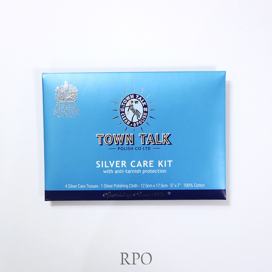 英國 Town Talk 拭銀布KIT 【銀器專用KIT保養組】 拭銀布+清潔藥片 純銀 銀飾品 去氧化擦拭布 拋光布-細節圖4